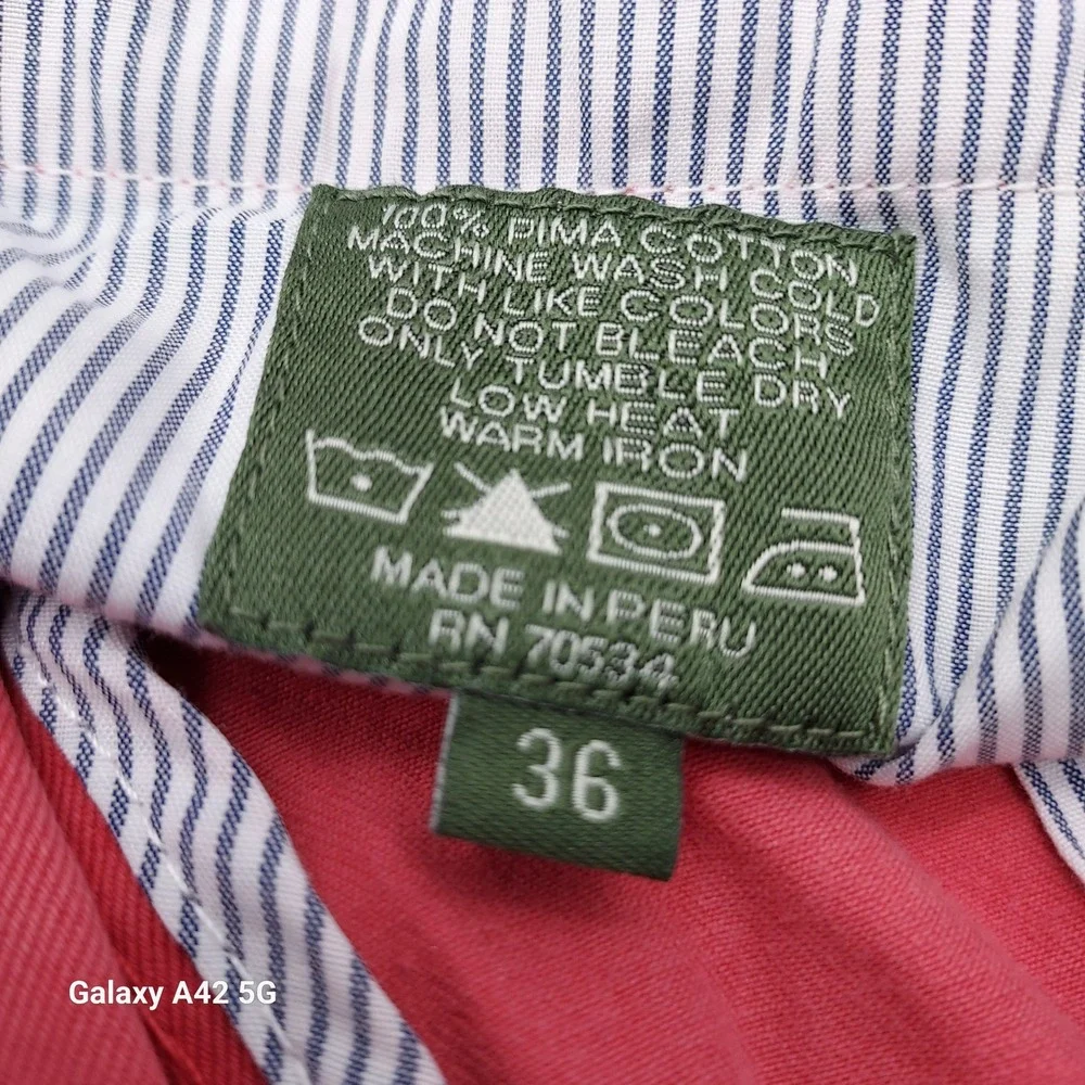 Orvis Men`s Red Cotton‎ Pleated Shorts Size 36